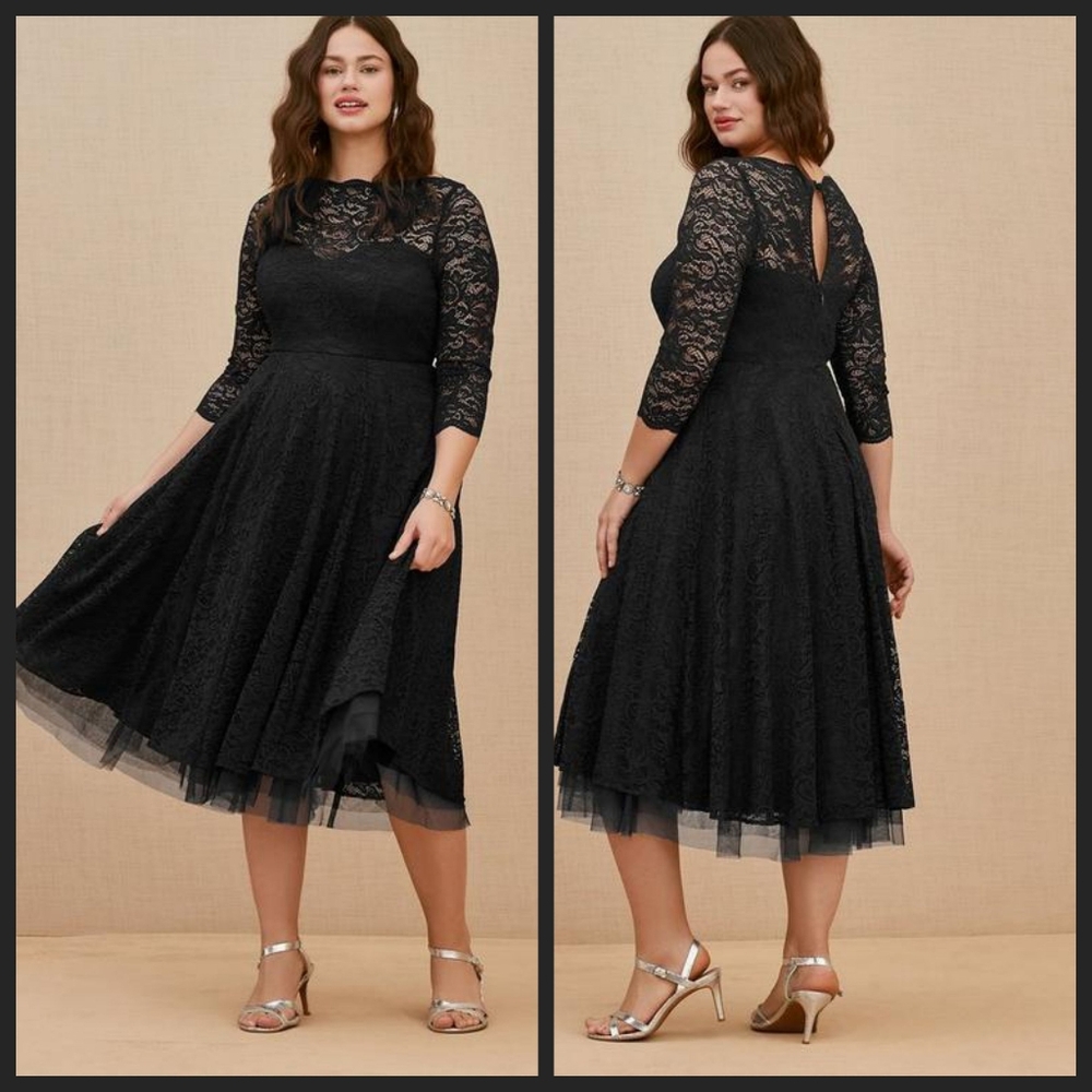 Torrid Midi Lace Dress Pre-owned Size 22 EUC